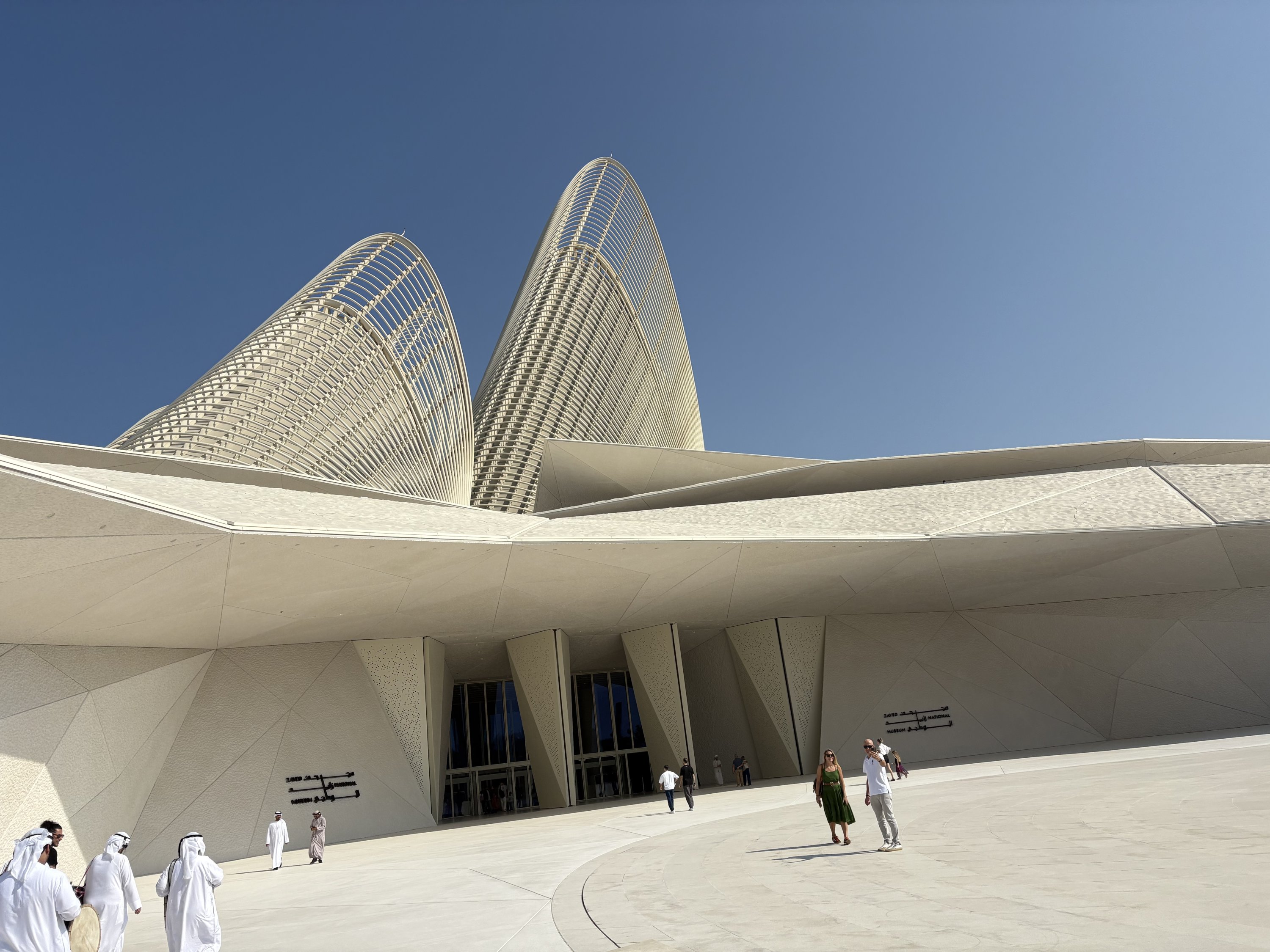 Exterior view of the Zayed National Museum, Abu Dhabi, United Arab Emirates, Dec. 7, 2025. (Photo by Funda Karayel)