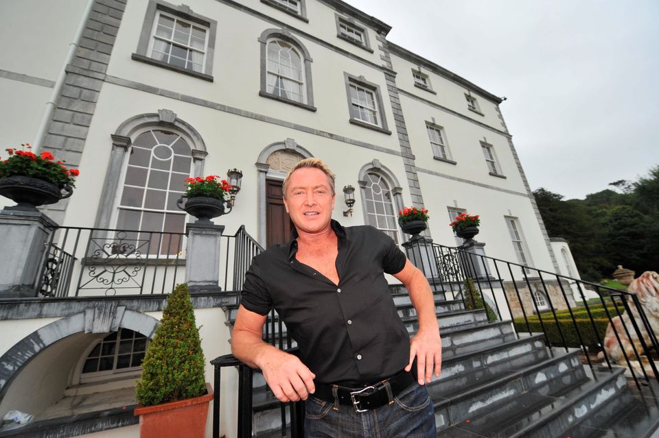 Michael Flatley outside Castlehyde.