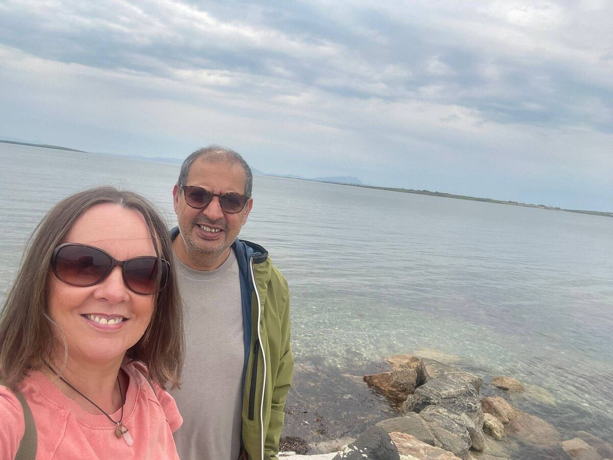 Sarah travelled to Belmullet earlier this year with her husband Shakir Raza.