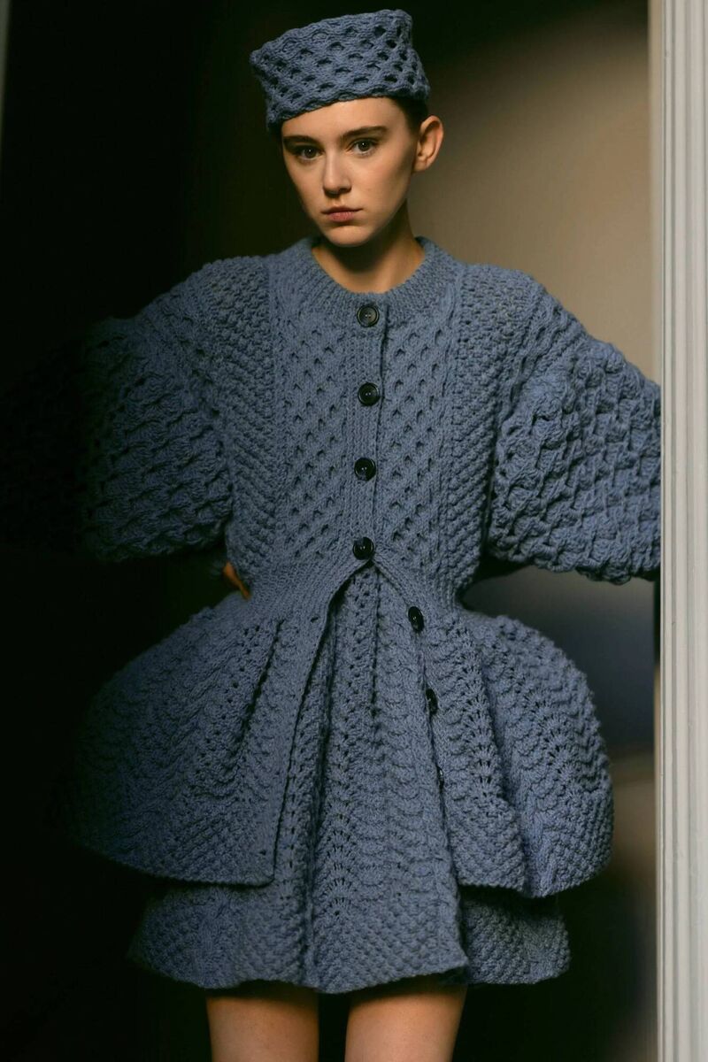 Colin Burke combines Irish traditional motifs with modern structure and silhouettes.