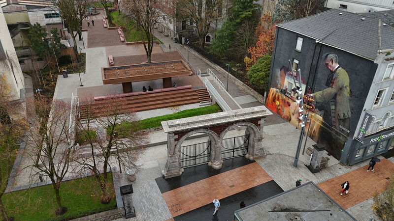The renovated Bishop Lucey Park at Grand Parade, Cork City after the €7 million spend by Cork City Council. Picture: Larry Cummins