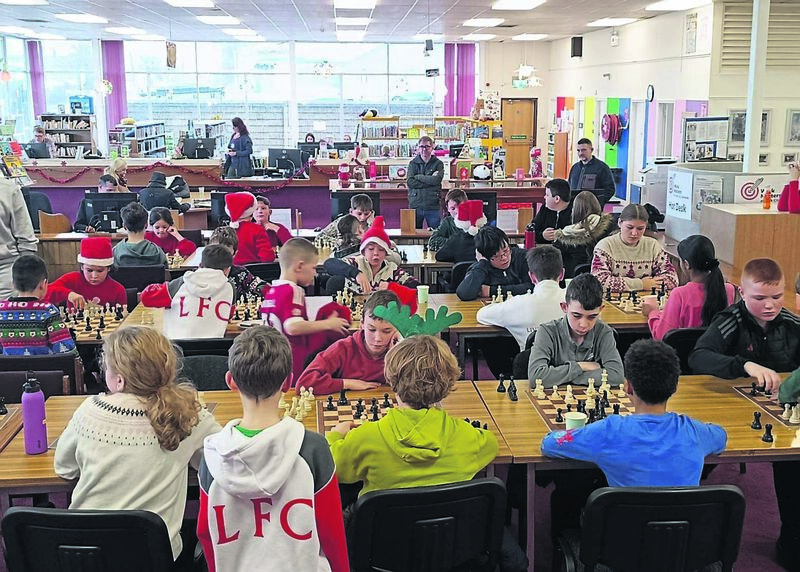 Competitors at Cork City Libraries’ third annual Festival of Chess competition, held at Mayfield Library.