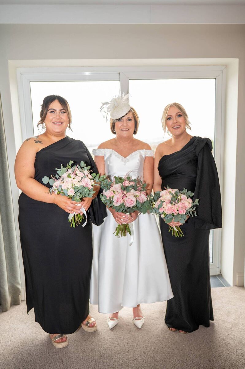 Annette O'Donovan and her daughters and bridesmaids Tamara Broderick and Shauna Broderick O’Reilly. Pictures: Conor Healy Photography