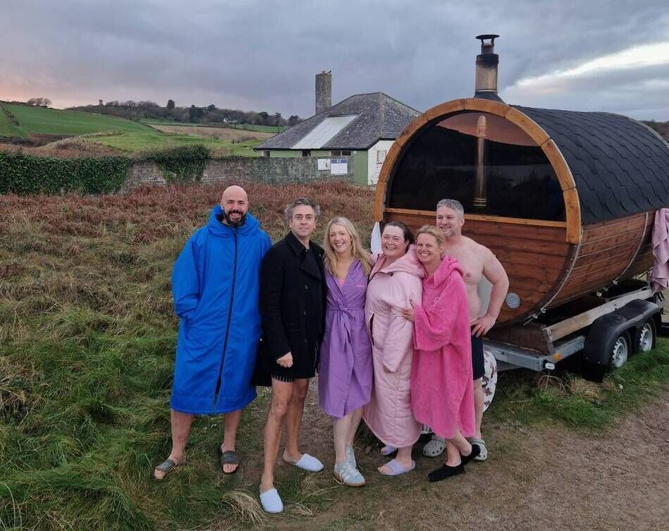 Richard Hogan and his wife Erica with their friends the Tuohys and the Harts at the Warren, West Cork