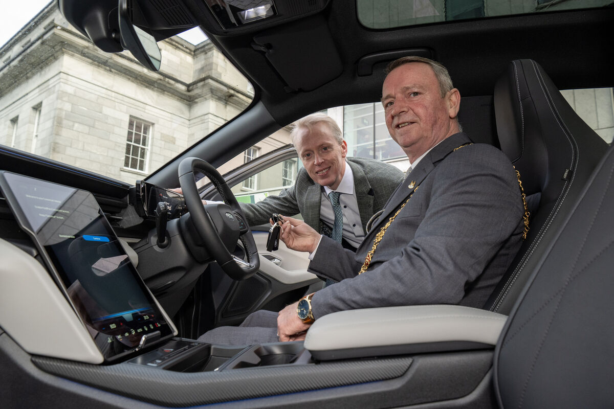 Cllr Fergal Dennehy was presented with the Ford Capri Premium by John Manning of Henry Ford & Son. Picture: Brian Lougheed