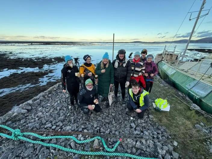 Members of the Irish Whale and Dolphin Group after the successful mission.