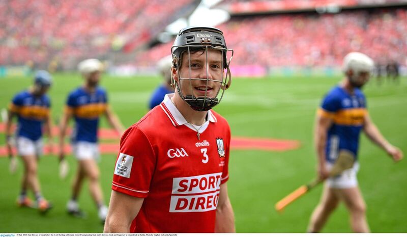 Eoin Downey of Cork during the parade prior to last year's All-Ireland SHC final against Tipperary at Croke Park. Picture: Stephen McCarthy/Sportsfile