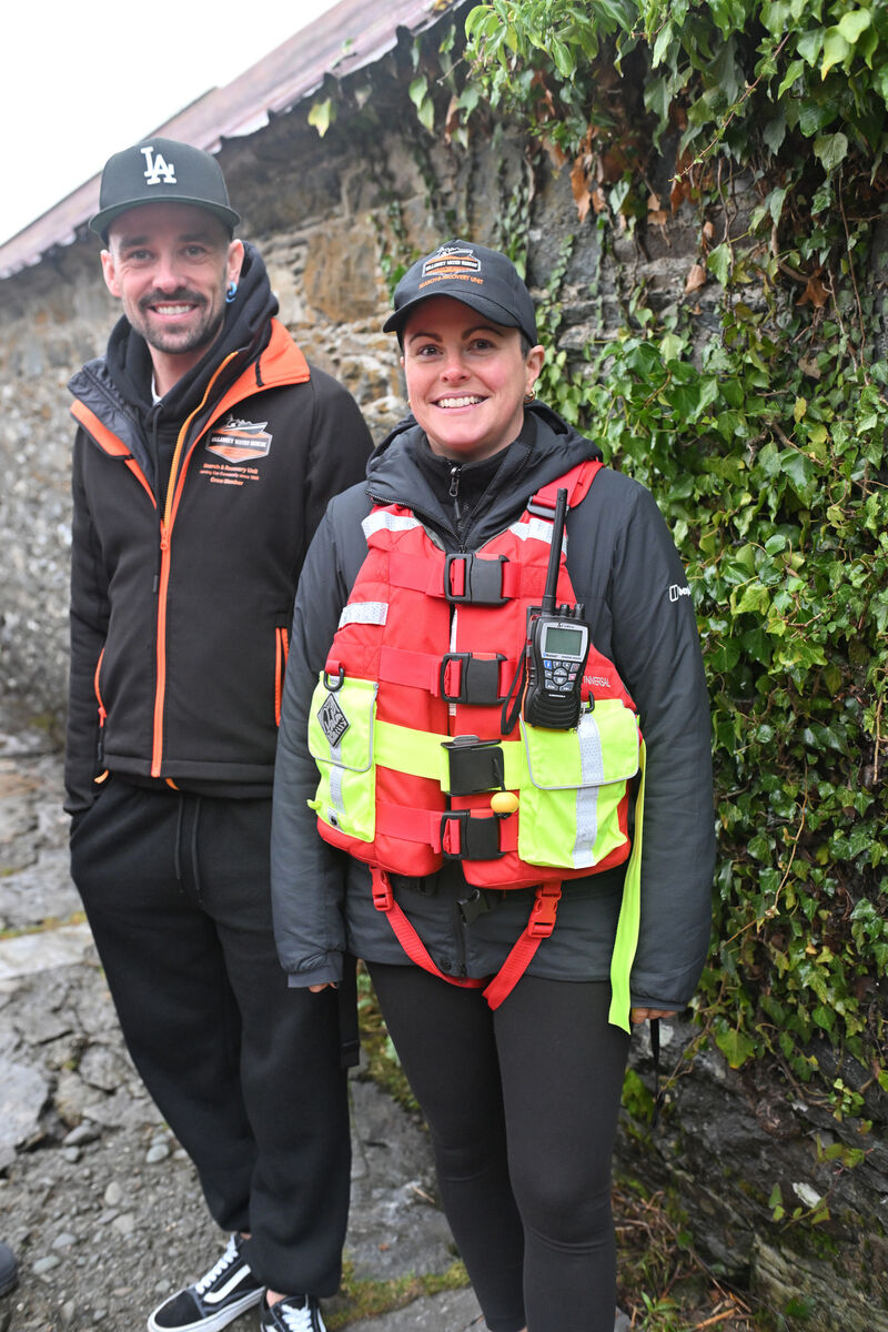 Donal Dux O'Donoghue and his partner Claire Tangney, who are members of the Killarney Water Rescue Search and Recovery team, during the specialist training at Lough Léin, Killarney. Picture: Dan Linehan