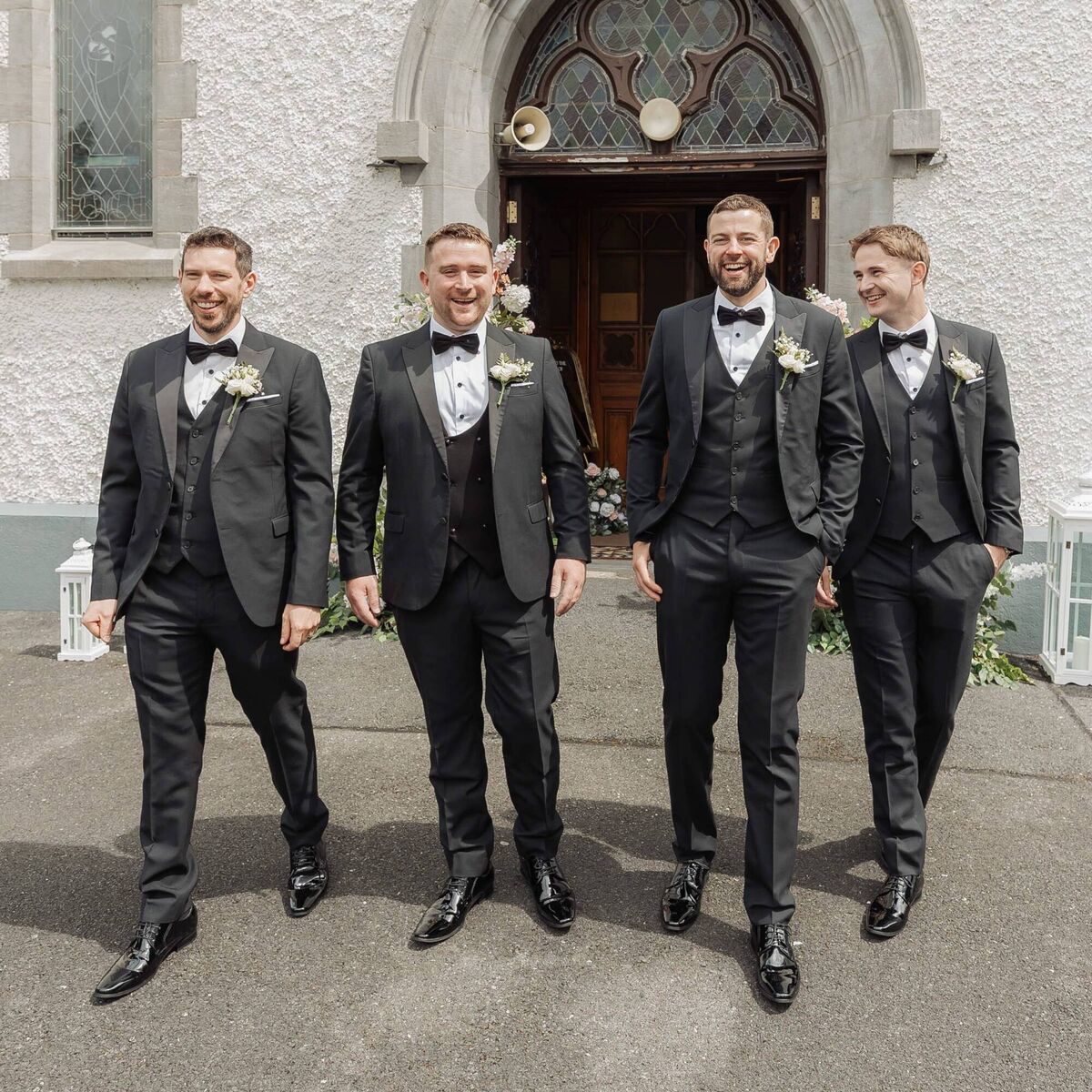 Dessie Lennon with Stephen Lynch, Des Reynolds and John McKenna.