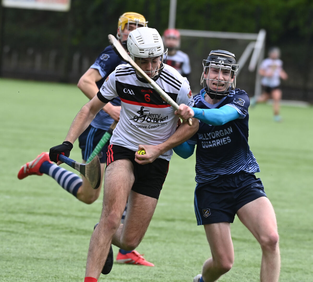 Callum Caplice takes on Kilfinane's Daniel Murphy. Picture: Eddie O'Hare