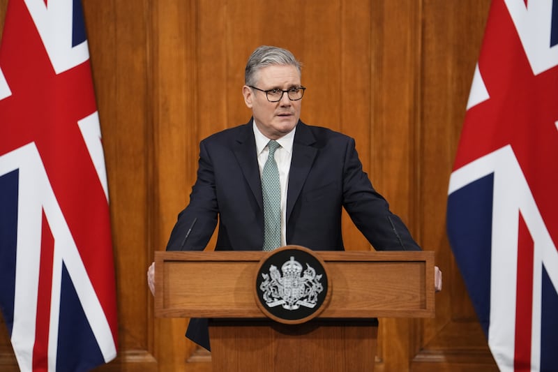 The UK prime minister batted away suggestions that Britain should take 'performative' retaliatory action against the US, such as cancelling the state visit later this year to the US of King Charles.
Photograph: Jordan Pettitt - WPA Pool/Getty Images