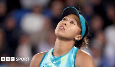 Naomi Osaka reacts
