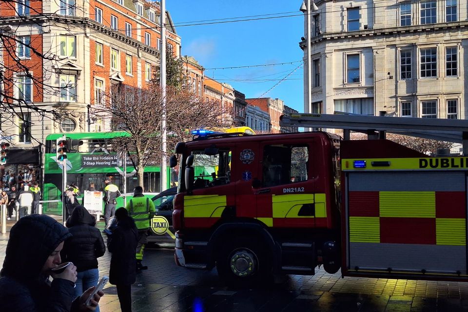 The scene of the collision this afternoon. Pic: Lauren Beehan