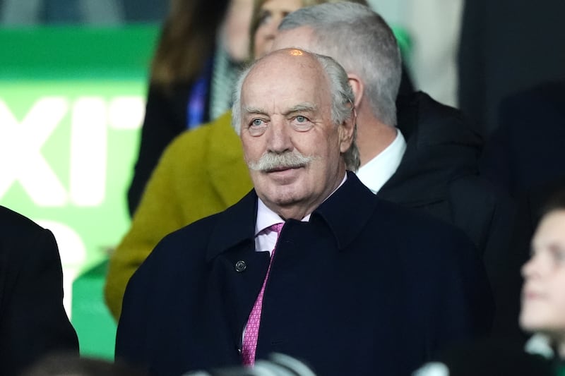 Dermot Desmond at a Celtic match. Photograph: Andrew Milligan/PA 