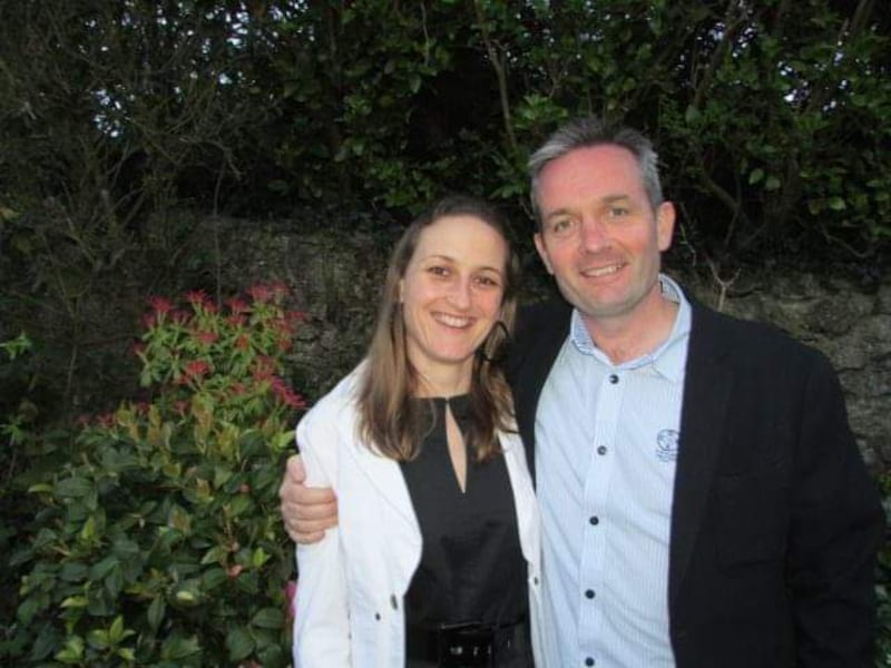 Eben Stewart and his wive Sandrine, who was diagnosed with Parkinson’s in 2017 at age 45