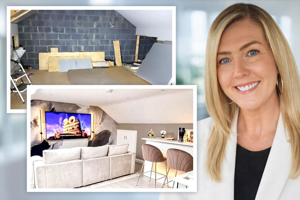 Interior designer Sarah O’Neill converted the attic of her home in Ballycullen, Co Dublin in 2020