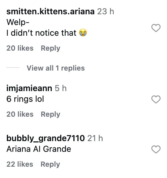Comments about an Ariana Photoshop fail