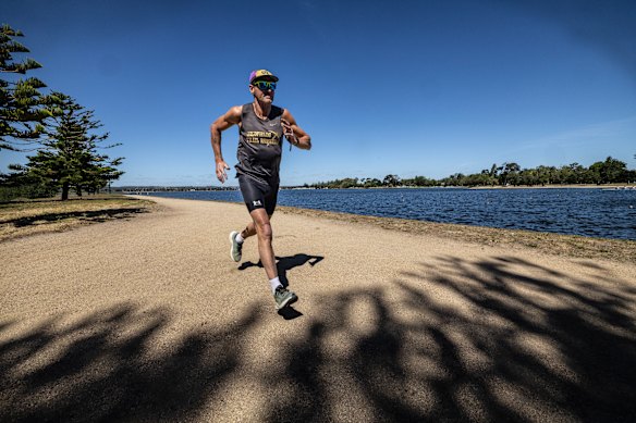Hot and cold: “Ballarat is a pretty cold place for about five months of the year and my circulation in the hands and feet aren’t the best,” says runner David Fraser. “Nobody looks forward to a hot summer here more than me.” 