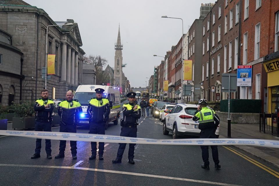 The scene in Dublin city centre after the attack in Parnell Square in November, 2023. Photo: PA