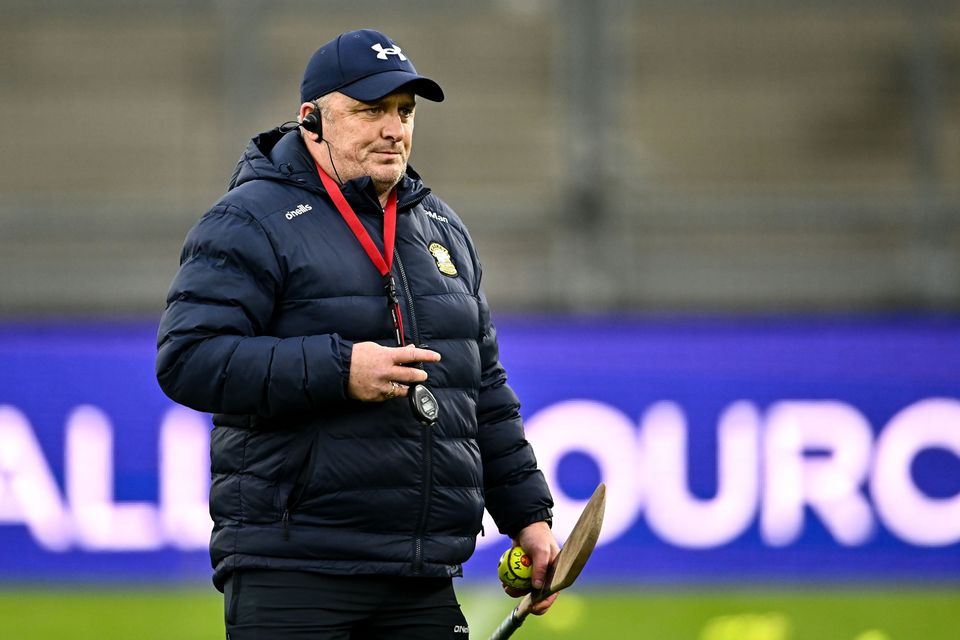 Easkey manager Padráig Mannion before the AIB GAA Hurling All-Ireland Junior Club Championship final match between Easkey of Sligo and Kilbrittain of Cork at Croke Park in Dublin. Picture: Piaras Ó Mídheach/Sportsfile