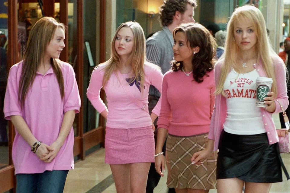 Michael Gibson Lindsay Lohan, Amanda Seyfried, Lacey Chabert, and Rachel McAdams in 'Mean Girls'