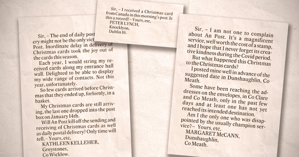 An Post apologises for late Christmas cards – The Irish Times