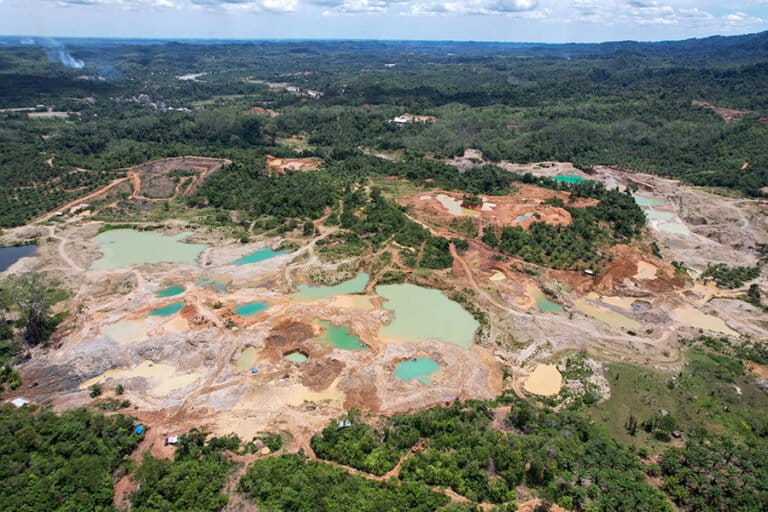 The devastating impacts of illegal gold mining in West Aceh.