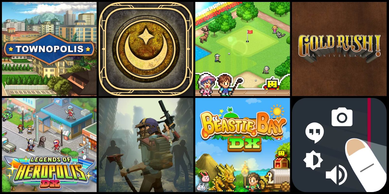 A collage of video games