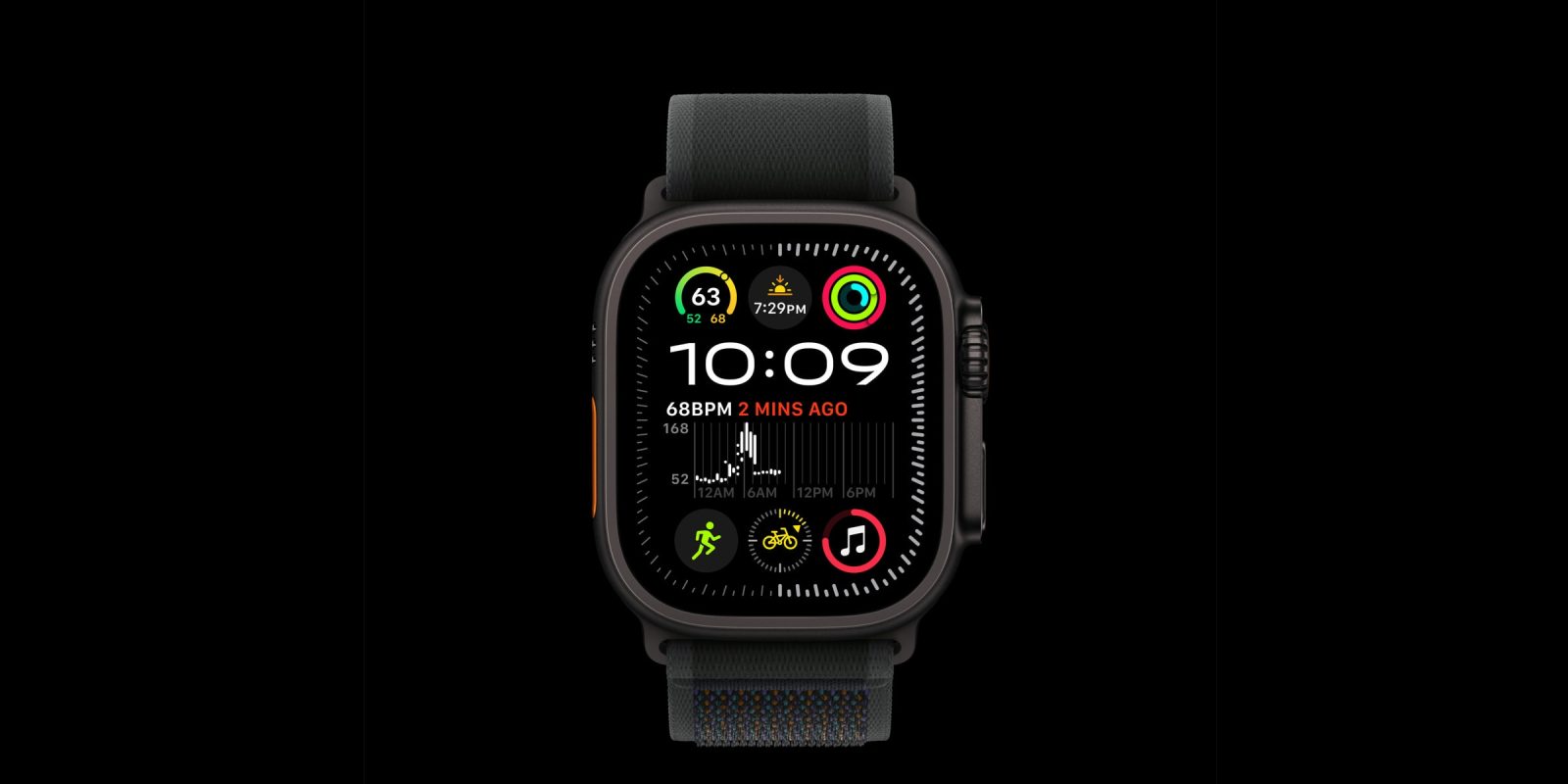A smart watch with a black screen