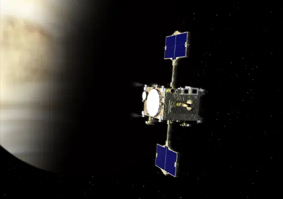 Artist’s Impression Of Akatsuki Observing Venus From Orbit.