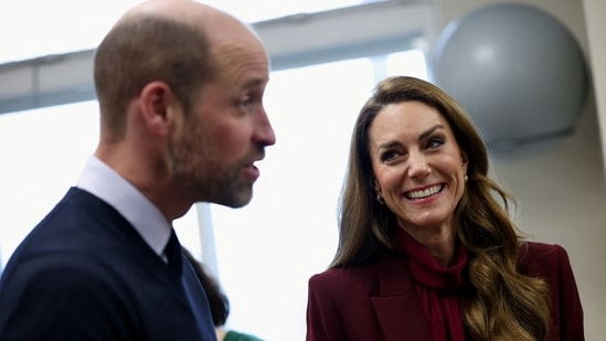 Britain's Catherine, Princess of Wales looks at Prince William, Prince of Wales during a visit to the therapy gym at Charing Cross Hospital, in London, Britain, January 8, 2026. REUTERS/Isabel Infantes/Pool(REUTERS)