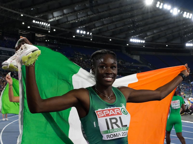 Rhasidat Adeleke. Photograph: Silvia Lore/Getty Images