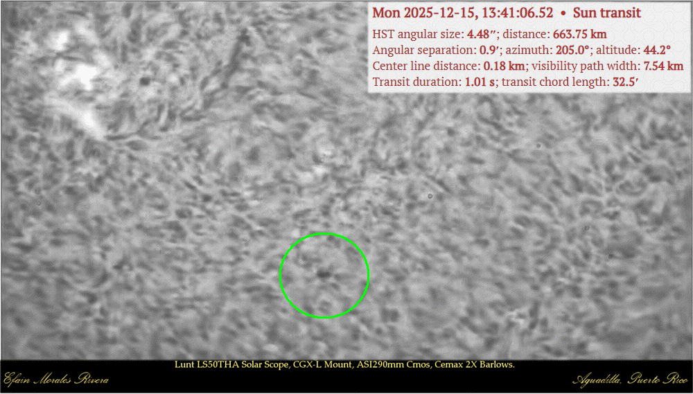 a small black speck moves across the surface of the sun in speedy fashion.