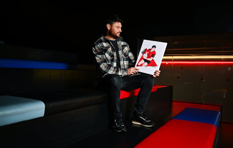 Former Down footballer Marty Clarke at the launch of TG4's upcoming Laochra Gael series at the Light House Cinema in Dublin. Photograph: Tyler Miller/Sportsfile