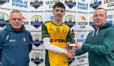 Shea Malone wins Player of the Match Award on Donegal debut