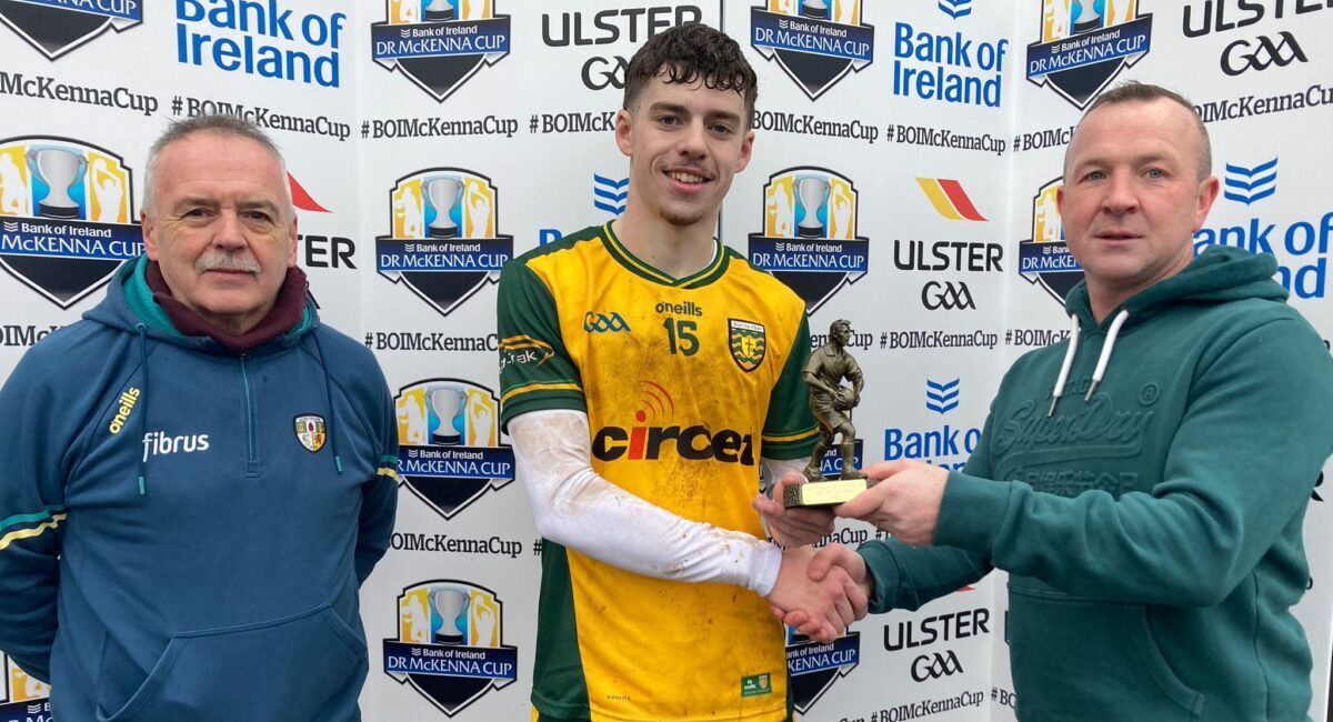 Shea Malone wins Player of the Match Award on Donegal debut