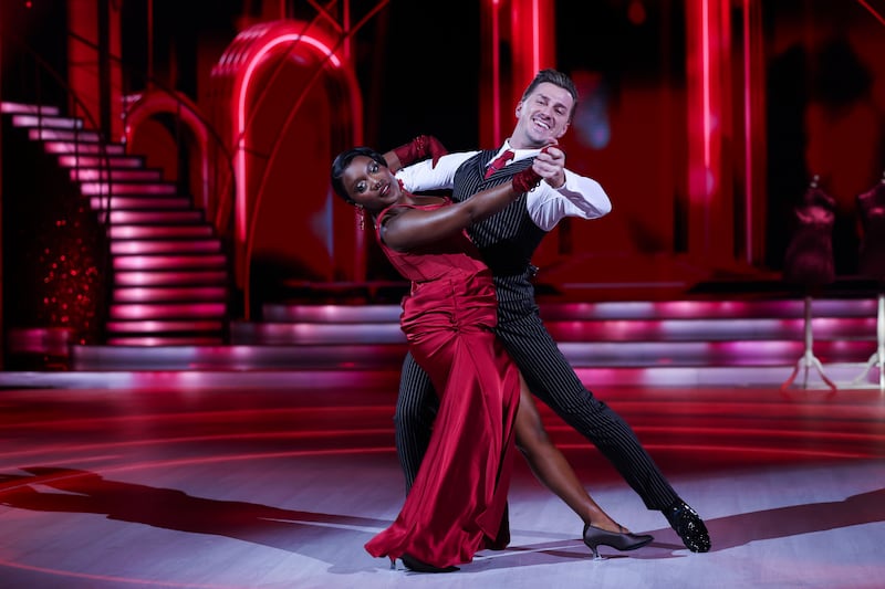 Singer Tolü Makay and Maciej Zieba. Photograph: Kyran O’Brien/kobpix