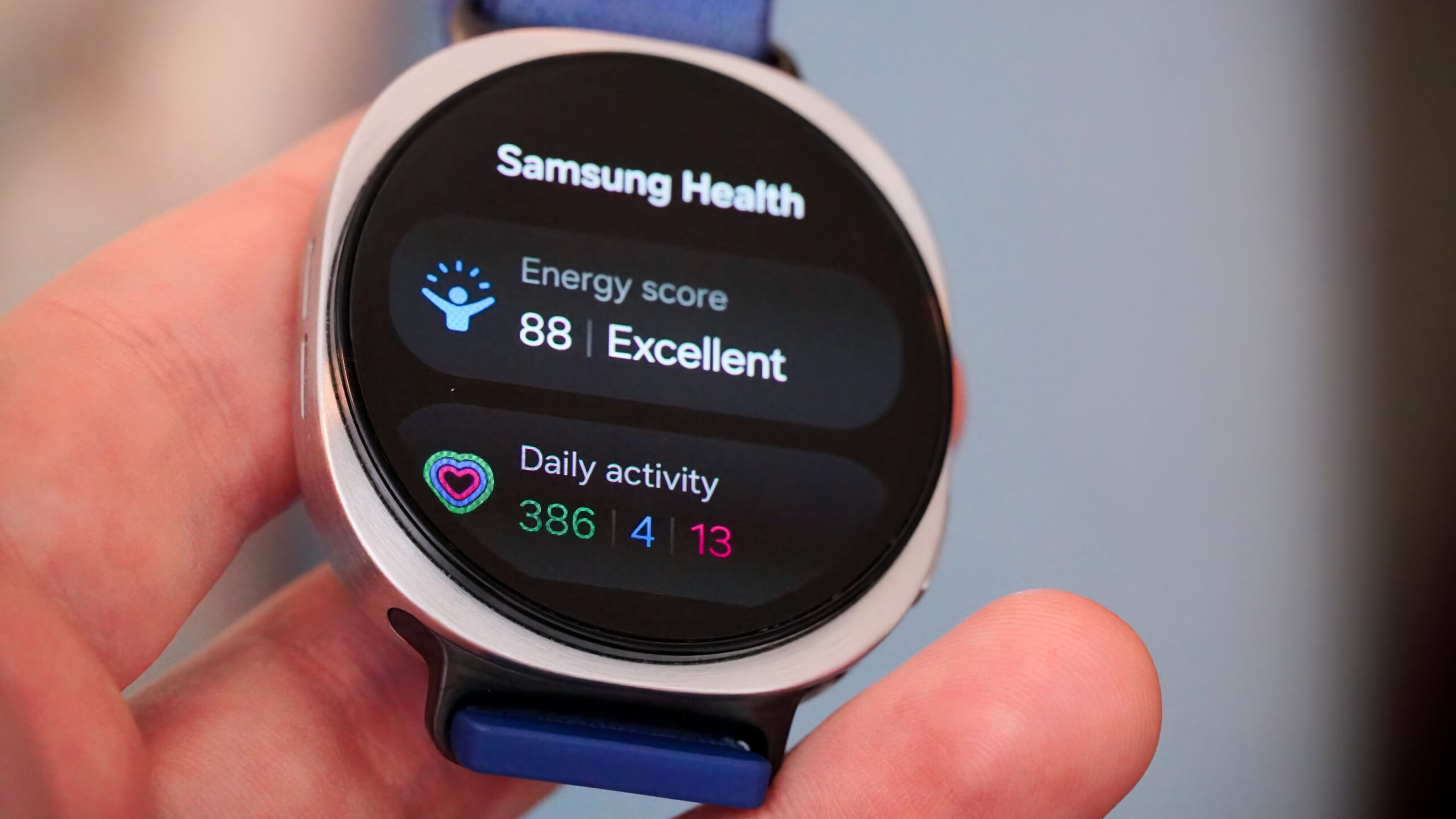 Galaxy Watch 8 AA 7 The Energy score on a Samsung Galaxy Watch 8.