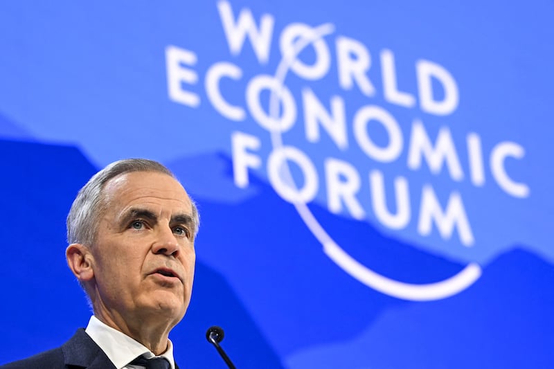 Mark Carney’s Davos speech embraced Robert Sternberg’s theories of adaptive intelligence with both arms. Photograph: Fabrice Coffrini/ AFP via Getty Images