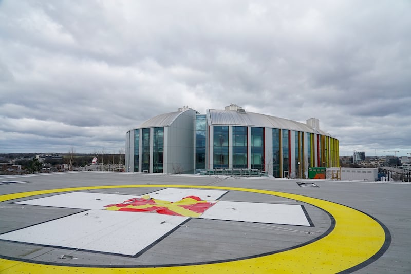 Helipad at the National Children's Hospital in Dublin. Photograph: Enda O'Dowd
