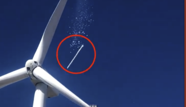 Iced wind turbine