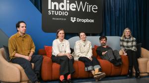 Alex Huston Fischer, Eleanor Wilson, Olivia Colman, Peter Dinklage and Elizabeth Debicki at the IndieWire Studio Presented by Dropbox at Sundance on January 23, 2026 in Park City, Utah.