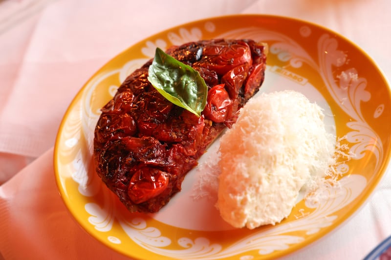 Tomato tatin at Gloria Osteria. Photograph: Dara Mac Dónaill 