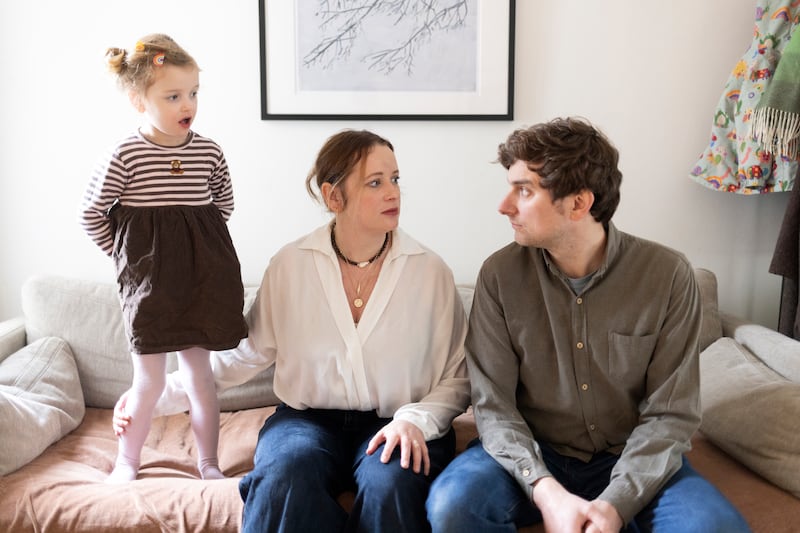 Aileen Sheehy and Diarmuid Carter with their daughter, Eithne. Photograph: Chris Maddaloni