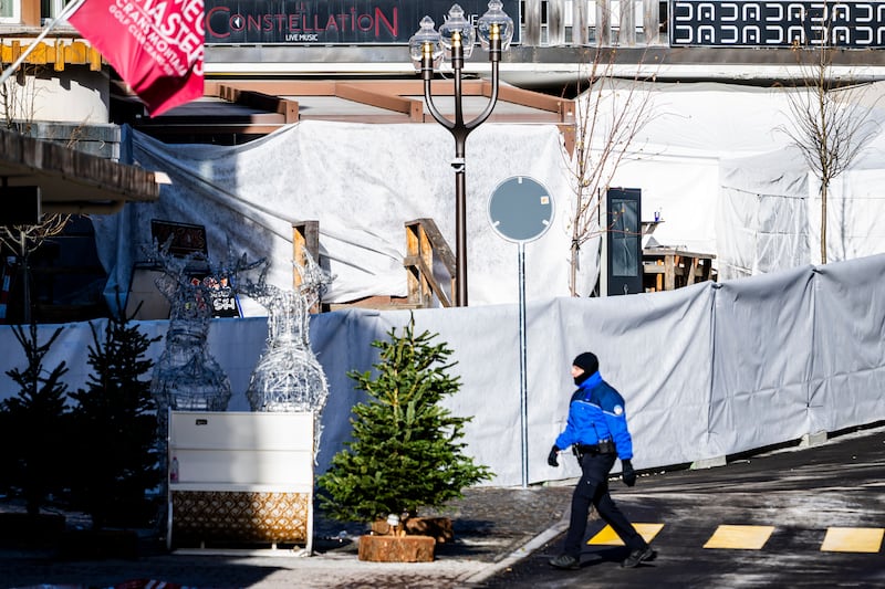 The cause of the fire is not yet known. Photograph: Jean-Christophe Bott/AP