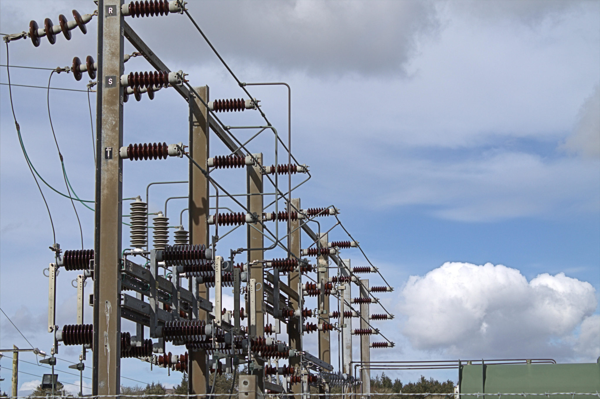 Electricity substation compound part of the electrical distribution network in west cork, Ireland