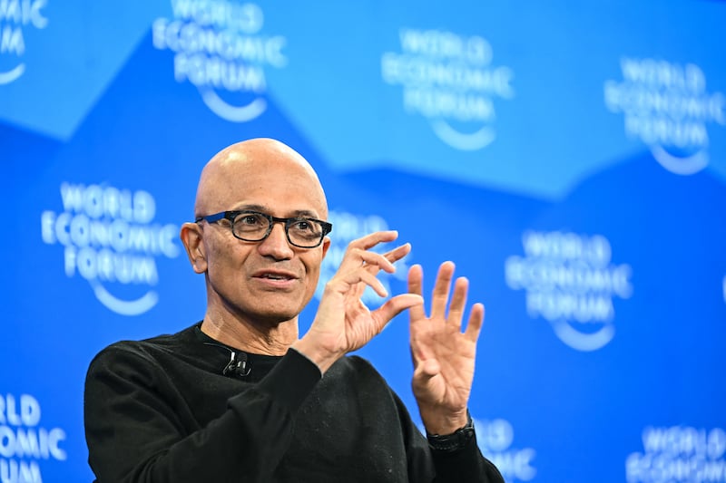 Microsoft chief executive Satya Nadella. Photograph: Fabrice Coffrini/Getty Images)