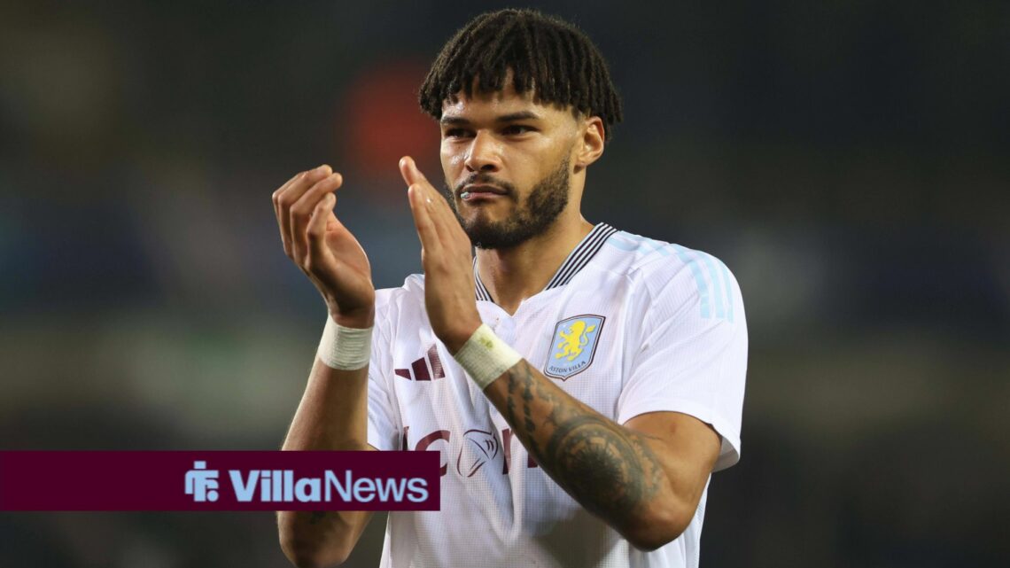 Tyrone Mings in an Aston Villa shirt
