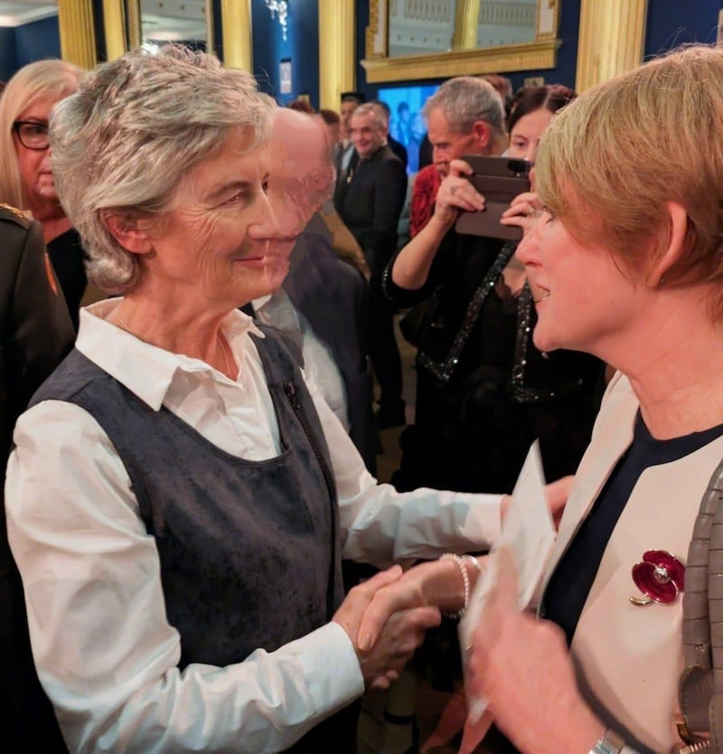 UK ambassador Kara Owen meeting President Catherine Connolly. Photograph: X