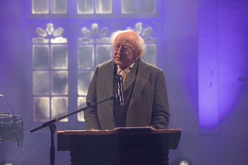 Michael D Higgins at St James' Church, Dingle, for the Other Voices festival